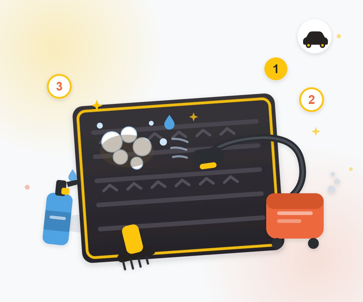 Step by step guide to clean car carpets and floor mats